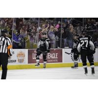 Jake Walman of the San Antonio Rampage after his goal against the Rockford IceHogs