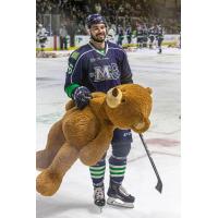 Morgan Adams-Moisan at the Maine Mariners Teddy Bear Toss
