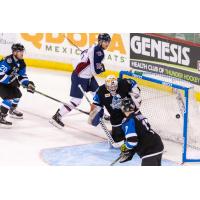 Tulsa Oilers forward Brent Gates, Jr. scores against the Wichita Thunder