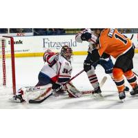 Springfield Thunderbirds goaltender Philippe Desrosiers vs. the Lehigh Valley Phantoms