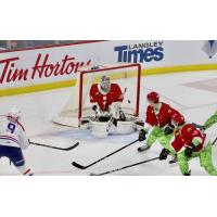 Vancouver Giants goaltender David Tendeck vs. the Spokane Chiefs