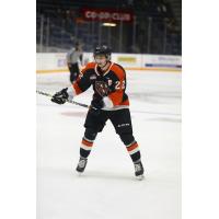 Forward Tyler Preziuso with the Medicine Hat Tigers