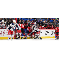 Binghamton Devils brawl with the Hartford Wolf Pack