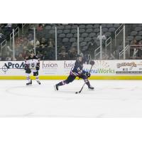 Jake Smith of the Evansville Thunderbolts vs. the Birmingham Bulls