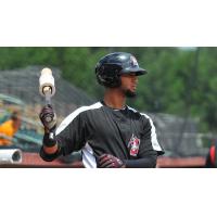 Nomar Mazara with the Hickory Crawdads