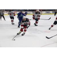 Binghamton Devils right wing Chris Conner vs. the Utica Comets