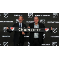 Major League Soccer Commissioner Don Garber and Charlotte team owner David Tepper