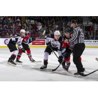 Vancouver Giants face off with the Kelowna Rockets