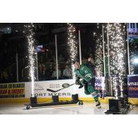 Florida Everblades forward Blake Winiecki enters the ice