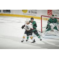 Chicago Wolves set up in front of the Texas Stars