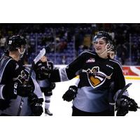 Vancouver Giants centre Evan Patrician celebrates vs. the Victoria Royals