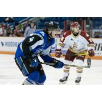 Saint John Sea Dogs left wing Matt Gould vs. the Acadie-Bathurst Titan