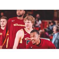 Canton Charge guard J.P. Macura (center) vs. the Long Island Nets