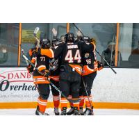 Danbury Hat Tricks celebrate a goal