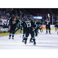 Mitch Maxwell and the Utah Grizzlies celebrate