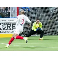 Kansas City Comets defender Ray Lee (left) vs. the St. Louis Ambush