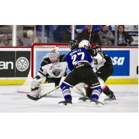 Vancouver Giants goaltender David Tendeck vs. the Victoria Royals