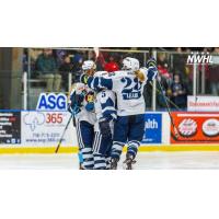 Metropolitan Riveters celebrate a goal