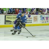 Center Anthony Nellis with the Idaho Steelheads