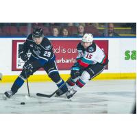 Kelowna Rockets right wing Dallon Wilton vs. the Victoria Royals