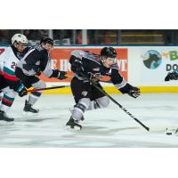 Vancouver Giants centre Tristen Nielsen against the Kelowna Rockets