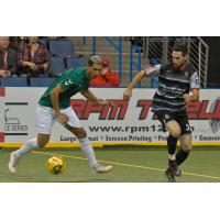 Ontario Fury defender Jeff Hughes (right)
