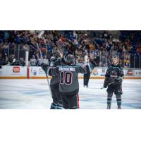 Ivan Bondarenko and the Columbus River Dragons celebrate a goal