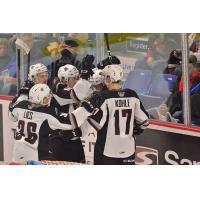 Vancouver Giants celebrate Alex Kannok Leipert's goal against the Everett Silvertips