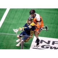 Shayne Jackson of the Georgia Swarm makes a move against the New England Sea Wolves