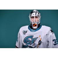 San Jose Barracuda goaltender Andrew Shortridge