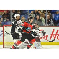 Kelowna Rockets centre Matthew Wedman vs. the Vancouver Giants