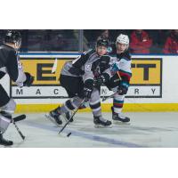 Vancouver Giants center Holden Katzalay vs. the Kelowna Rockets