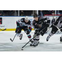 Vancouver Giants centre Kaden Kohle vs. the Kelowna Rockets