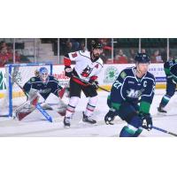 Adirondack Thunder forward Casey Pierro-Zabotel vs. the Maine Mariners