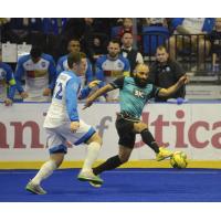 St. Louis Ambush and Utica City FC vie for the ball