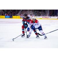 Kelowna Rockets battle the Spokane Chiefs