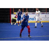 Kansas City Comets react after a goal against the Harrisburg Heat