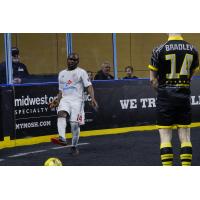 Leo Gibson of the Kansas City Comets vs. the Milwaukee Wave