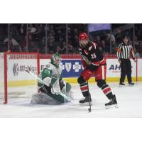 Grand Rapids Griffins left wing Eric Tangradi vs. the Texas Stars