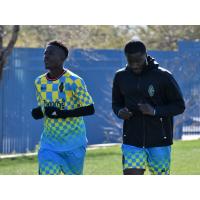 Seku Conneh and Chancel Ndaye of Las Vegas Lights FC