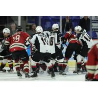 Vancouver Giants battle the Red Deer Rebels