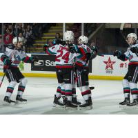 Kelowna Rockets celebrate a goal