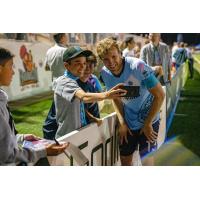 Forward Madison center back Connor Tobin