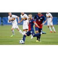 Midfielder Jesus Perez with the University of Illinois at Chicago