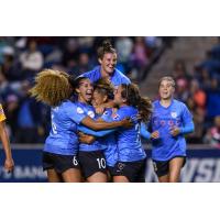 Chicago Red Stars celebrate a goal