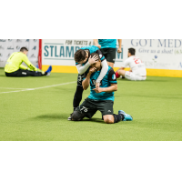 St. Louis Ambush defenders Jonatan Santos (kneeling) and Pepe Junqueira