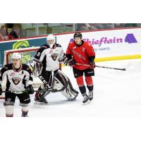 Vancouver Giants goaltender Drew Sim vs. the Prince George Cougars