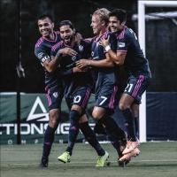 South Georgia Tormenta FC celebrates a goal