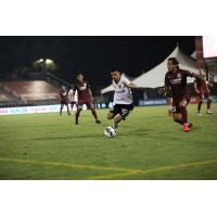 Ray Serrano of Tacoma Defiance navigates against Sacramento Republic FC