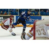 The Saint John Sea Dogs take a shot against the Acadie-Bathurst Titan